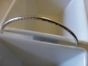 Simple hammered bangle