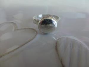 Pebble silver nugget ring